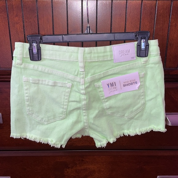 Lime Green Denim Shorts NWT - Picture 2 of 3